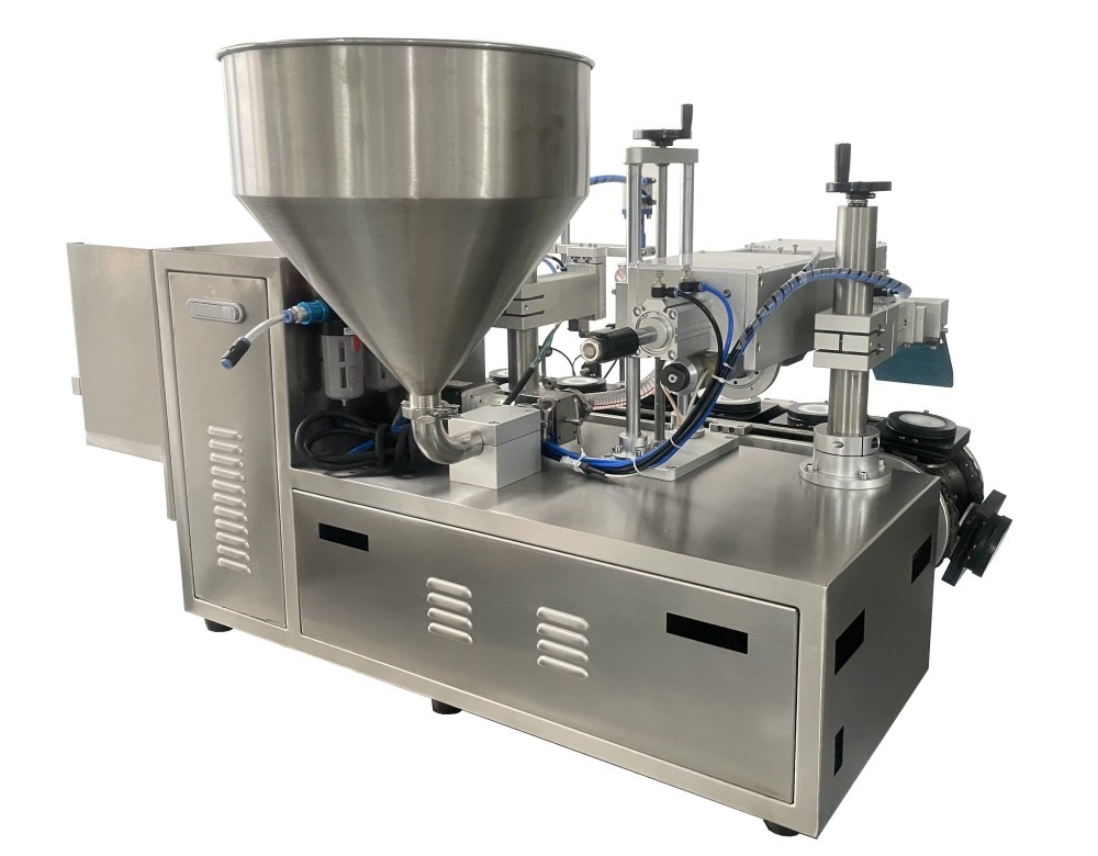 LTPK LT-580T Desktop Linear Automatic Ultrasonic Tube Filling Sealing Machine, Cosmetic Toothpaste Hose Filling Sealing Machine