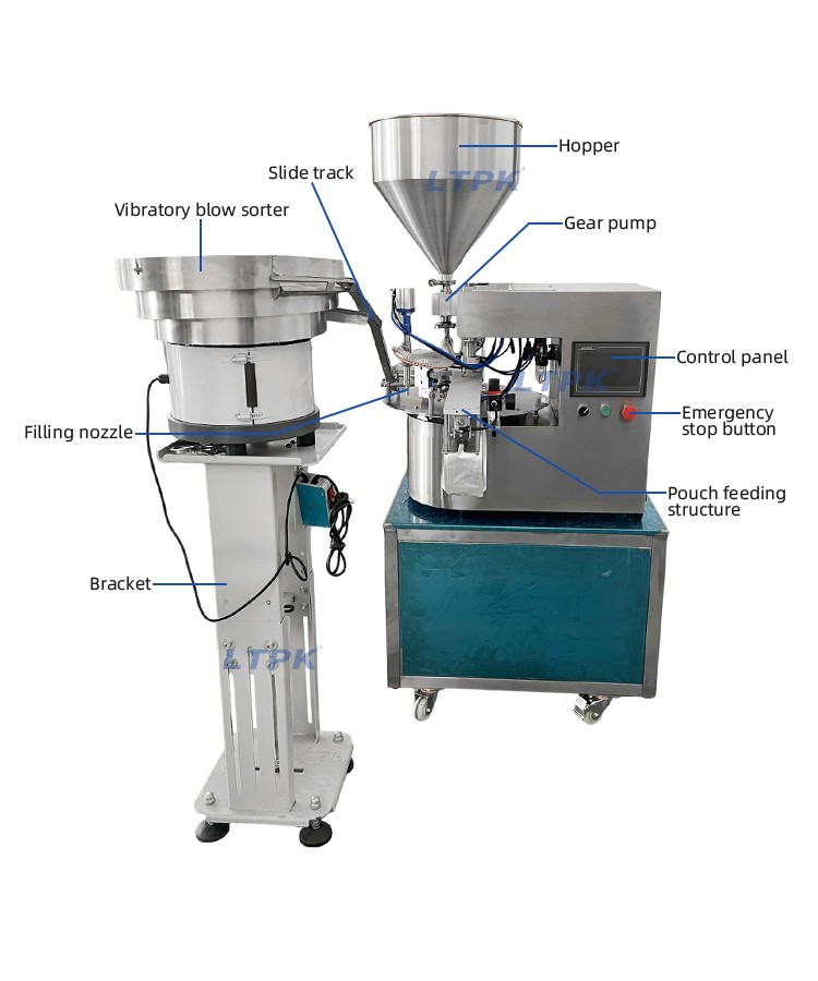 LTPK LT-LD03 Automatic tabletop stand-up pouch filling and capping machine