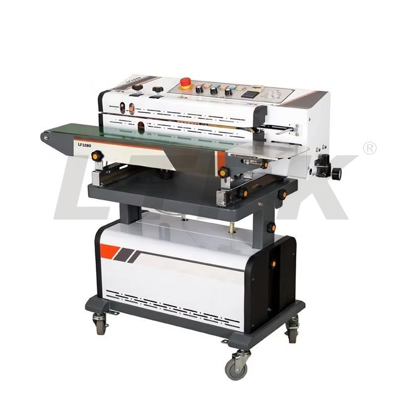 LTPK LF1080B Continuous air Suction and Gas Flushing Band Sealer Vacuum Inflating Bag Sealing Machine with Solid Ink Code Printer