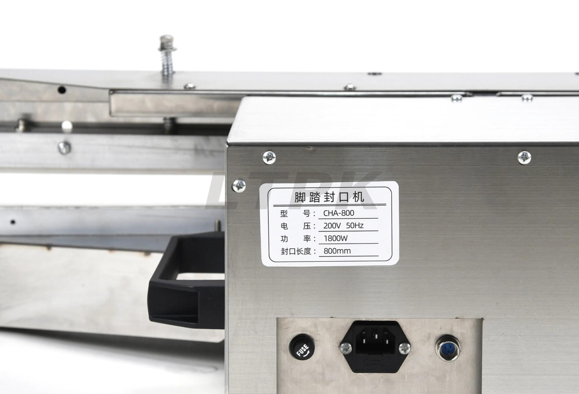 LTPK CHA800 Automatic Foot Sealing Machine Horizontal Electric Bag Sealing Machine Semi-automatic Manual Packaging Machine