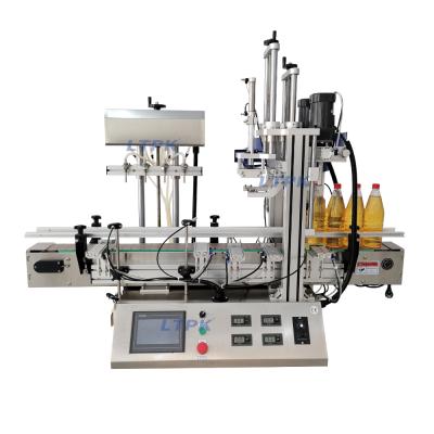 LTPK LT-DFC4-CF Desktop 4 Head Magnetic Pump Filling, Cap Feeding & Capping Integrated Machine