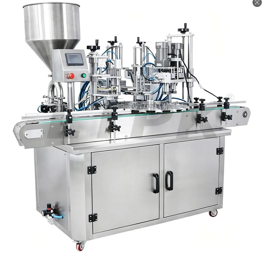 LTPK LT-AFC4 Rotary 4 in 1 Juice Automatic Filling Capping Machine