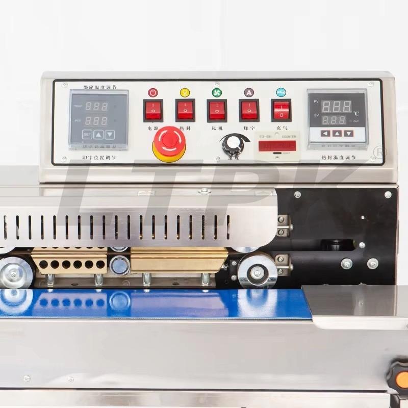 LTPK  FRDQ-1000TS Automatic Plastic Bag Sealing Machine for Food Preservation with PLC Control Setup