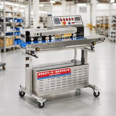 LTPK  FRDQ-1000TS Automatic Plastic Bag Sealing Machine for Food Preservation with PLC Control Setup